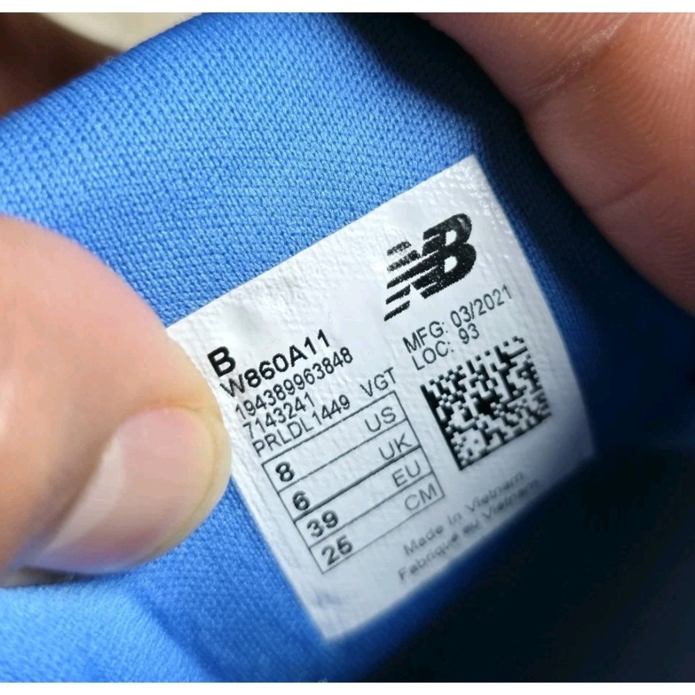 New Balance Women's Fresh Foam X 860 Size 8 Frost Blue W860A11 Shoes *Worn Once. - Picture 9 of 9